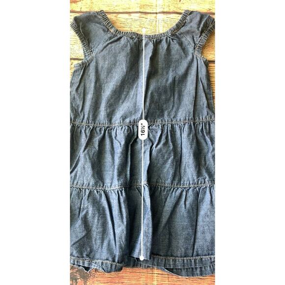 Cherokee Girl’s Blue Denim Jean Dress Kid’s Toddler Size 2T - Picture 4 of 5